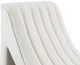 Orian Teddy Fabric Upholstered Chaise, Cream