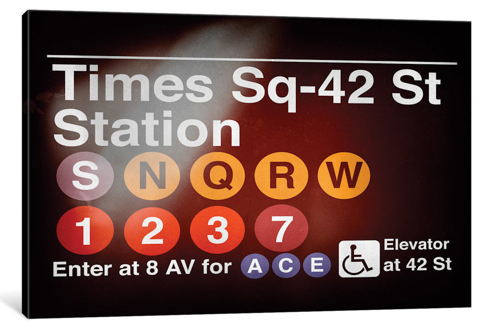 "Subway Times Square 42 Street Station" by Philippe Hugonnard, 40x26x1.5