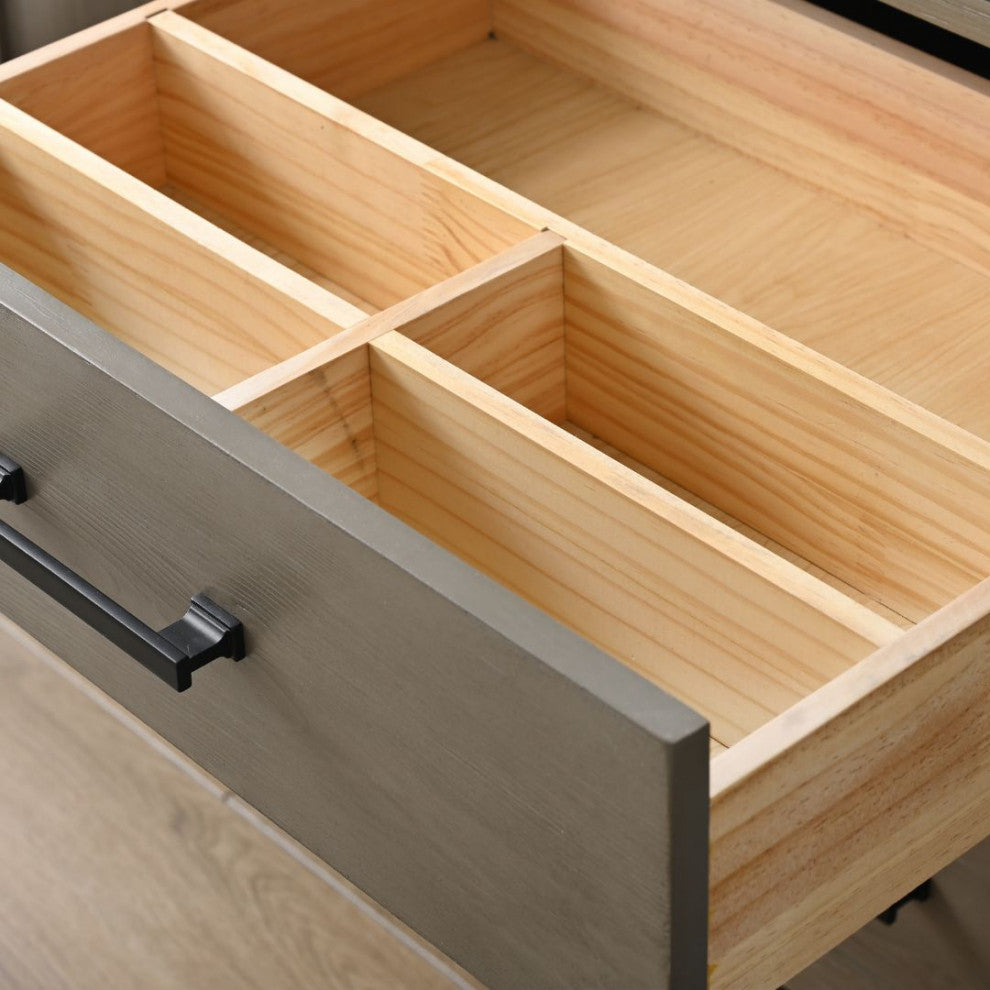 Jasper 60" Bathroom Vanity, Textured Gray, Ariston White Engineered Stone Top