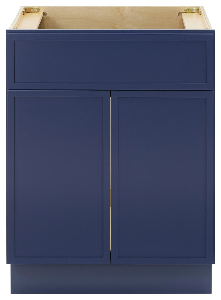 Vanity Art Birch Plywood Single Base Storage Cabinet, Blue, 24"