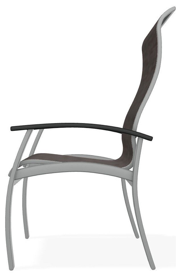 Belle Isle Sling Outdoor Dining Chair, James/Graphite