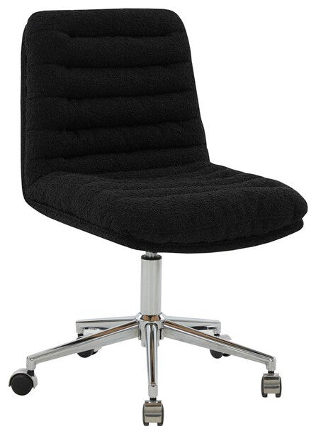 Safavieh Couture Decolin Swivel Desk Chair Black / Silver