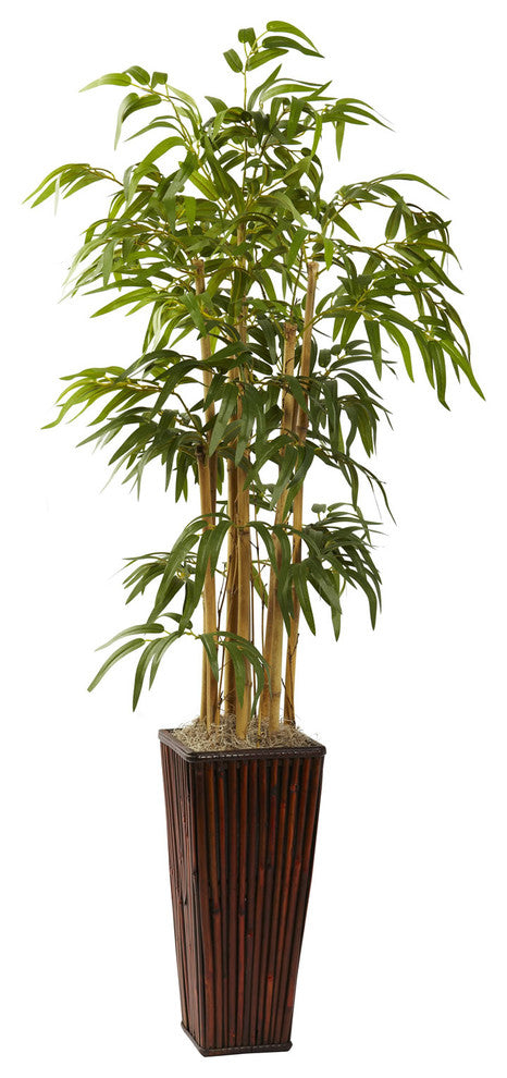 4' Bamboo With Decorative Planter