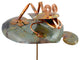 Copper Frog Garden Stake