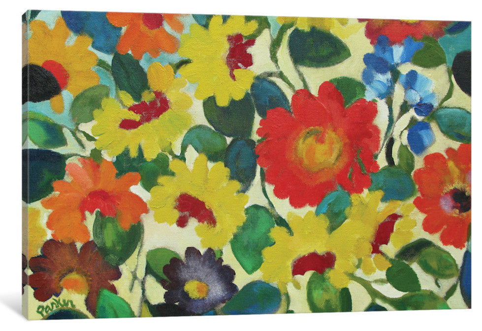 "Zinnia Meadow" by Kim Parker, 26x18x1.5