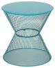 Doreen Modern Outdoor Iron Side Table, Matte Teal