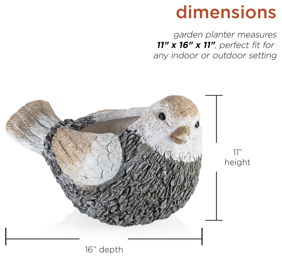 Bird Planter, 11"
