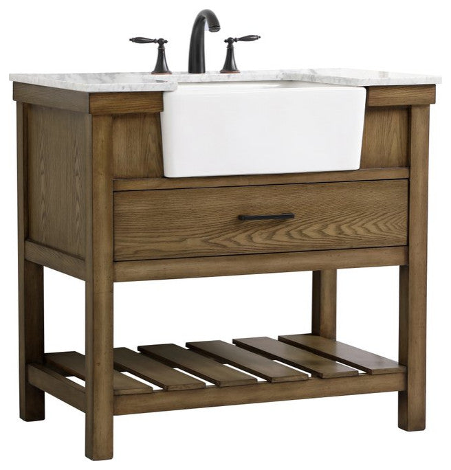 Home Living 22" Farmhouse Driftwood-Light Bathroom Vanity
