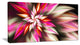 Exotic Red Fractal Spiral Flower, Oversized Abstract Canvas Art Print, 60x28