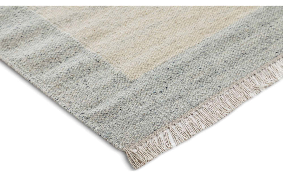 Nu Maison Soft Border Area Rug, Light Blue, 6'x9'
