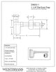 1.25" X 1.25" Flat Euro Trap With High Box Flange In Satin Nickel