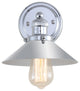 June Metal Shade Sconce, Chrome, 1-Light