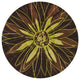 Dharma Contemporary Area Rug, 7'9" Round