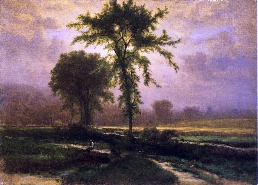 George Inness Country Road Premium Canvas Print