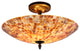 SHELLEY Mosaic 2 Light Semi-flush Ceiling Fixture 16inches Shade