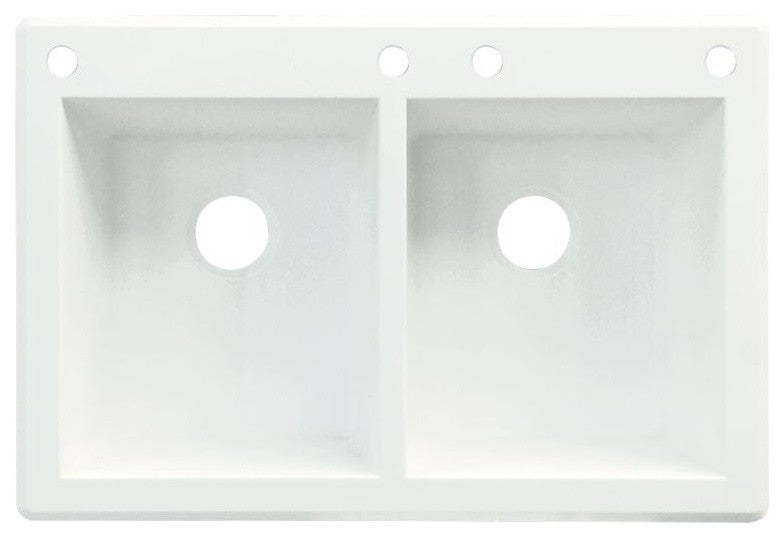 33.0625-in x 22.0625-in Drop-in Radius Granite Kitchen Sink
