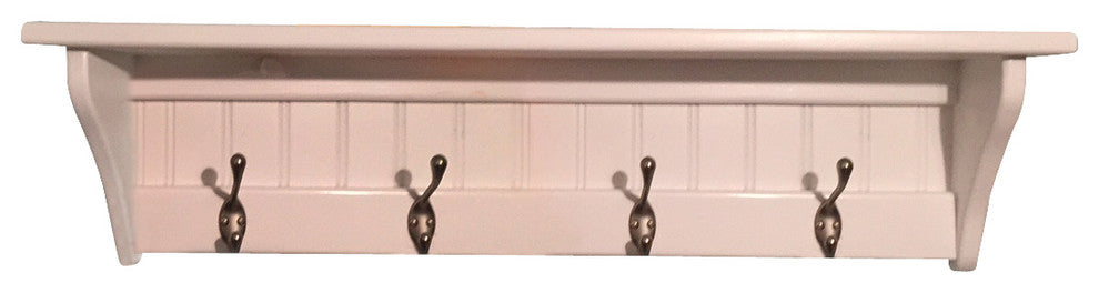 Wood Wall Hanging Coat Rack Display Room Shelf