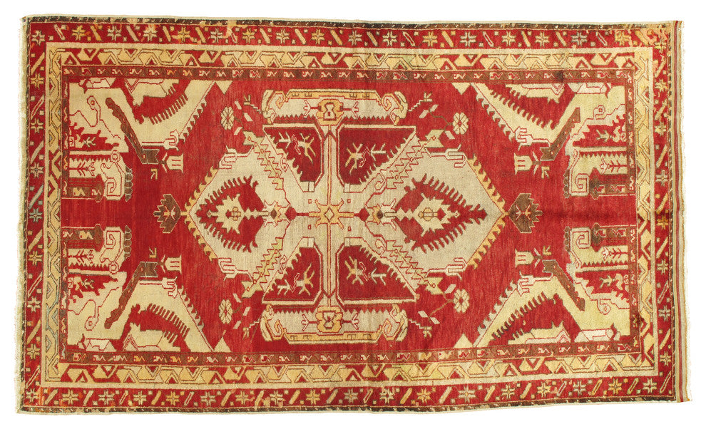 Consigned Oushak Rug, 5'x8'