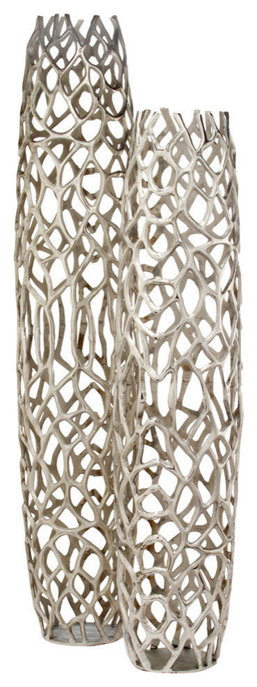 Rama Twigs Silver Barrel XL Floor Vase