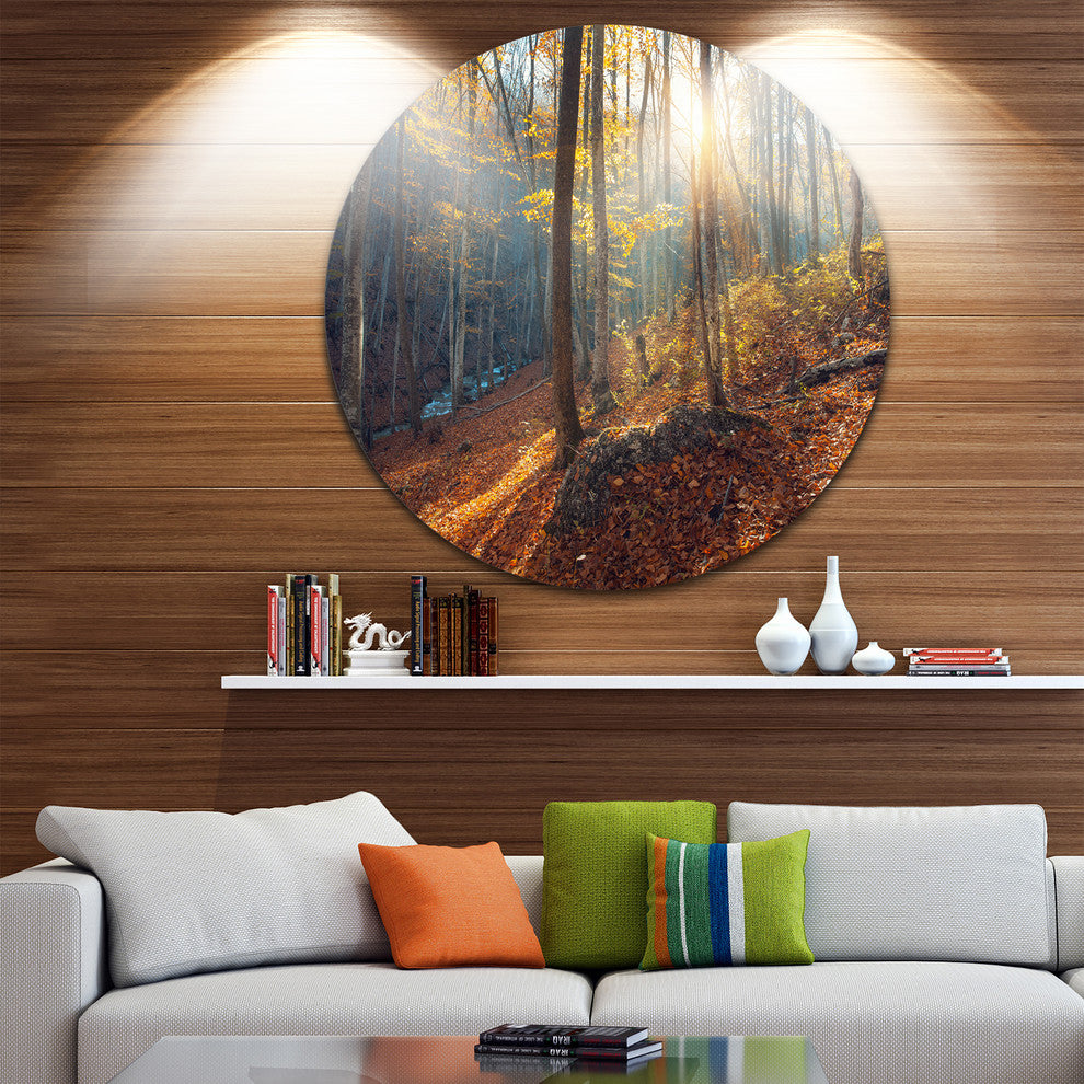 Crimean Mountains At Sunset, Landscape Photo Round Wall Art, 23"
