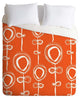 Deny Designs Rachael Taylor Contemporary Orange Duvet Cover - Lightweight