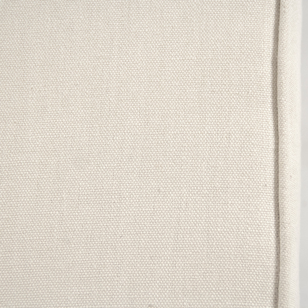 Judith Bench, Distressed Gray, Off-White Linen