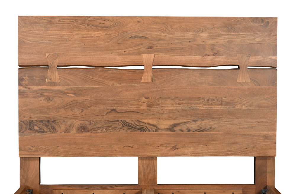 Lydia Live Edge Solid Wood Panel Bed, Queen, 56" H
