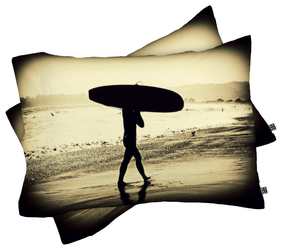 Deny Designs Shannon Clark Surfers Silhouette Pillowcase