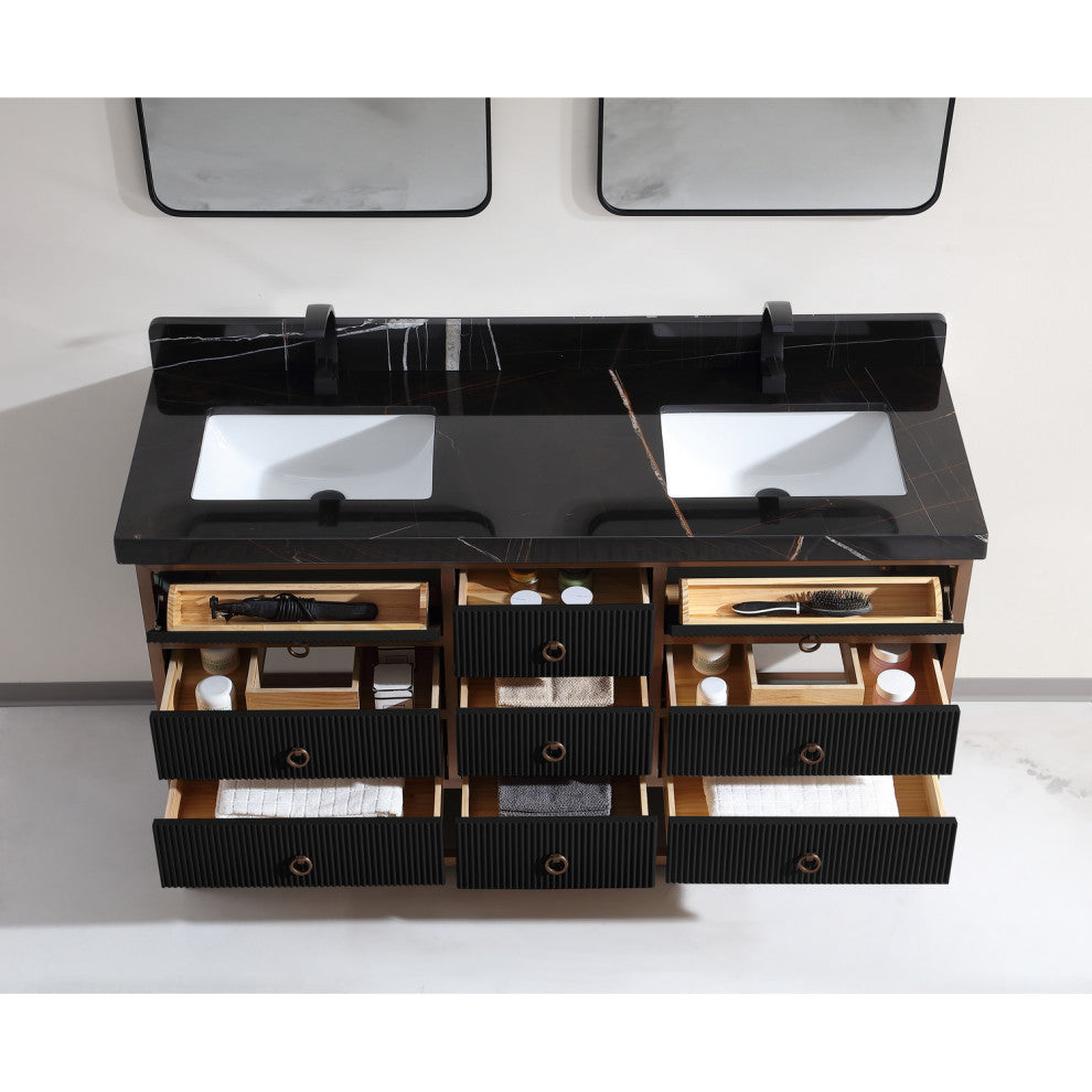 Vanity With Mirror,Sconce,Faucet Included