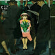 "Subway Girl and Easter Lily" Print on Canvas by George Hughes
