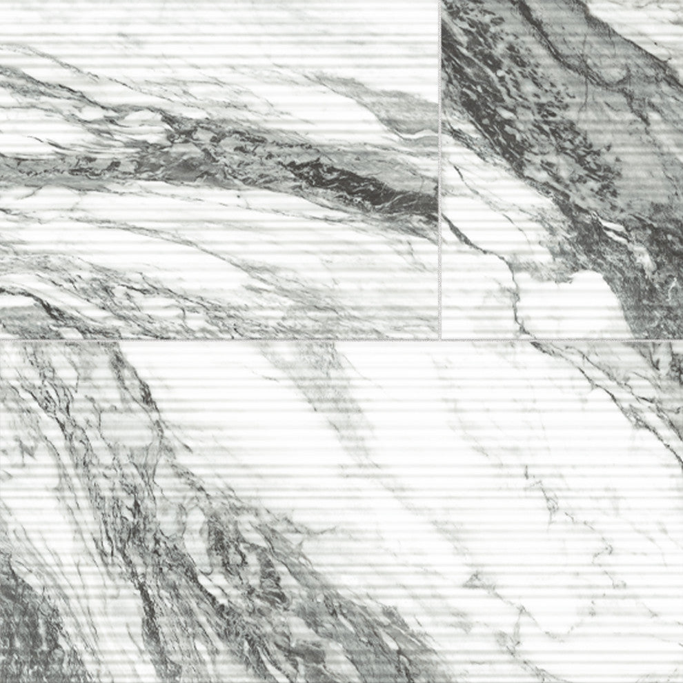 Touche Pleated Deco Zebre Porcelain Floor/Wall Tile