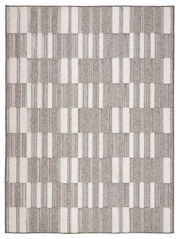Resort Boxes Area Rug, Gray, 7'10"x9'10"