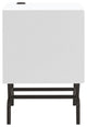 Danel Modern 18" Rectangle End Table With Drawer and USB Ports, White