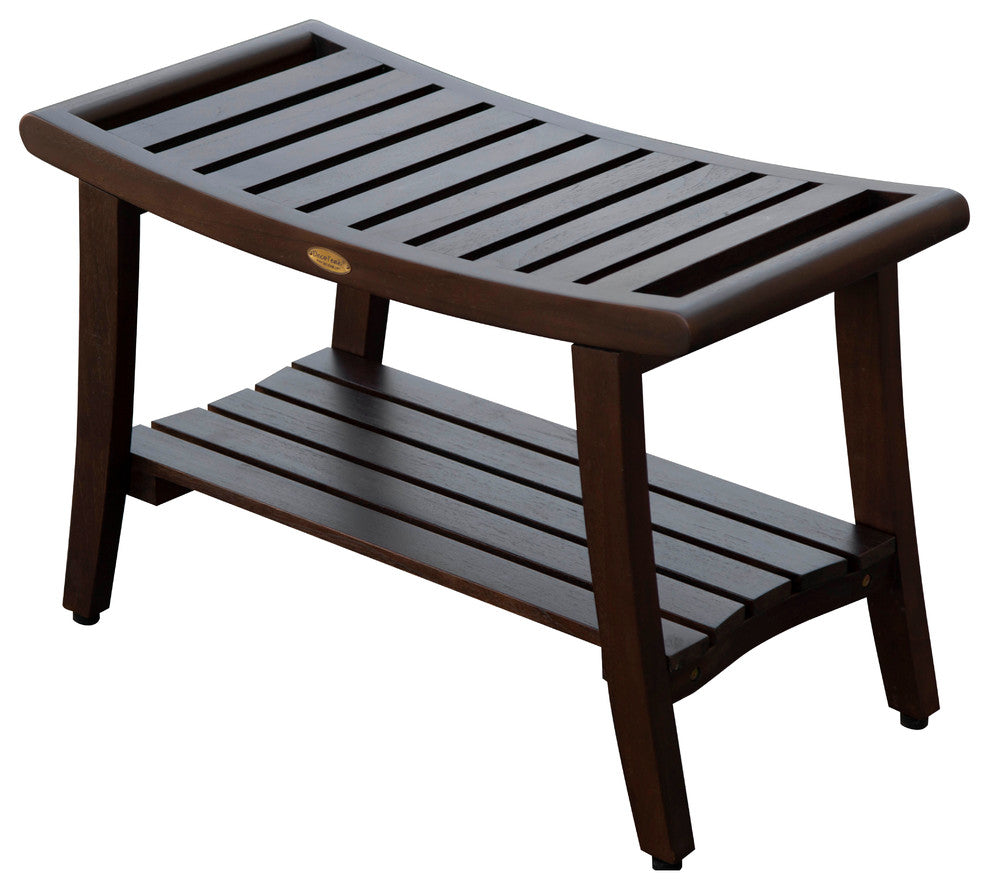 Harmony Eastern Style Shower Bench With LiftAid Arms, 30"x18"