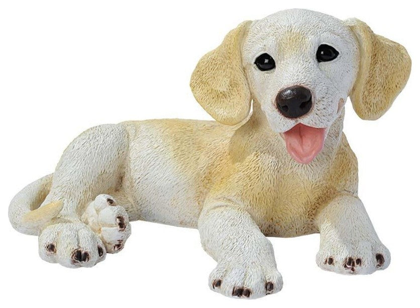 Yellow Labrador Puppy Dog Statue Sculpture Figurine