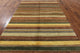 Modern Collection Gabbeh Multicolor Striped 7'x10' Hand Knotted Wool Rug H9200
