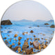 Stony Port Shelter Beach Hong Kong, Seashore Round Wall Art, 36"