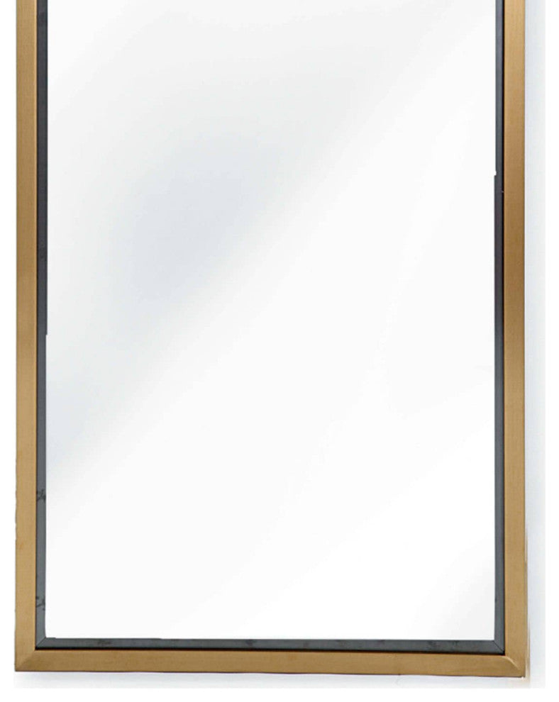 Dressing Room Mirror, Natural Brass