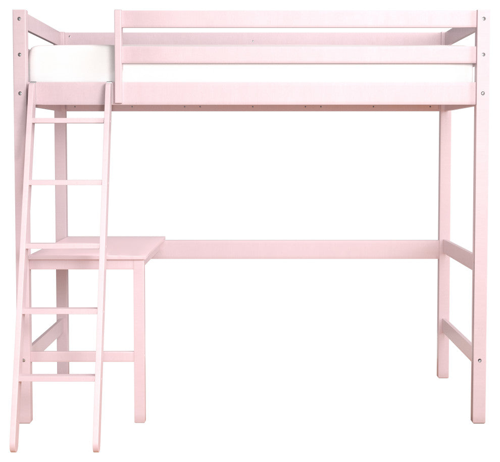 Hillsdale Caspian Twin Loft Bed, Pink