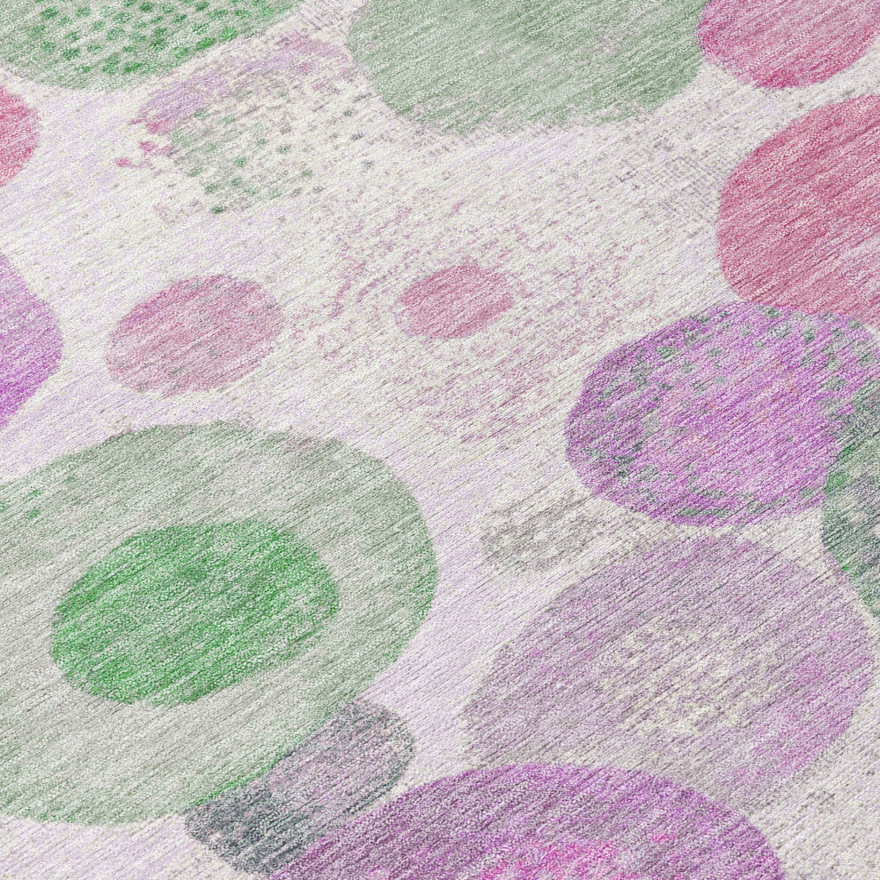 Machine Washable Indoor/Outdoor Chantille ACN1896 Pink 2'3" x 7'6" Runner Rug