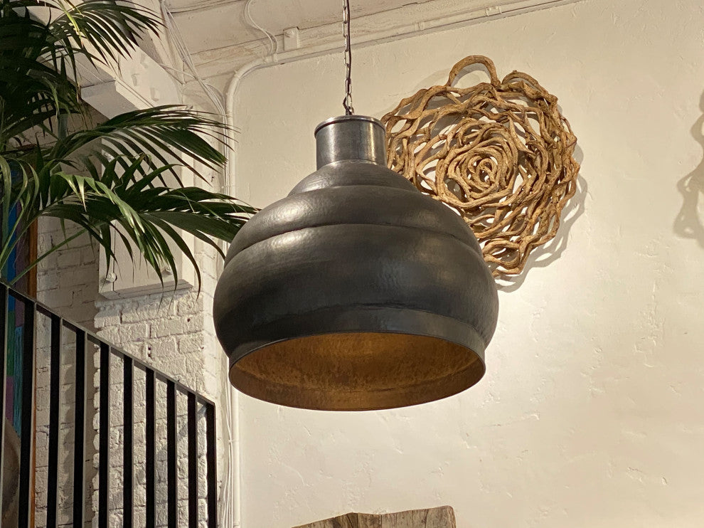 Large Hammered Vintage Kong Pendant