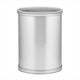 Kraftware Mylar Brushed Brass Oval Wastebasket, Brushed Chrome