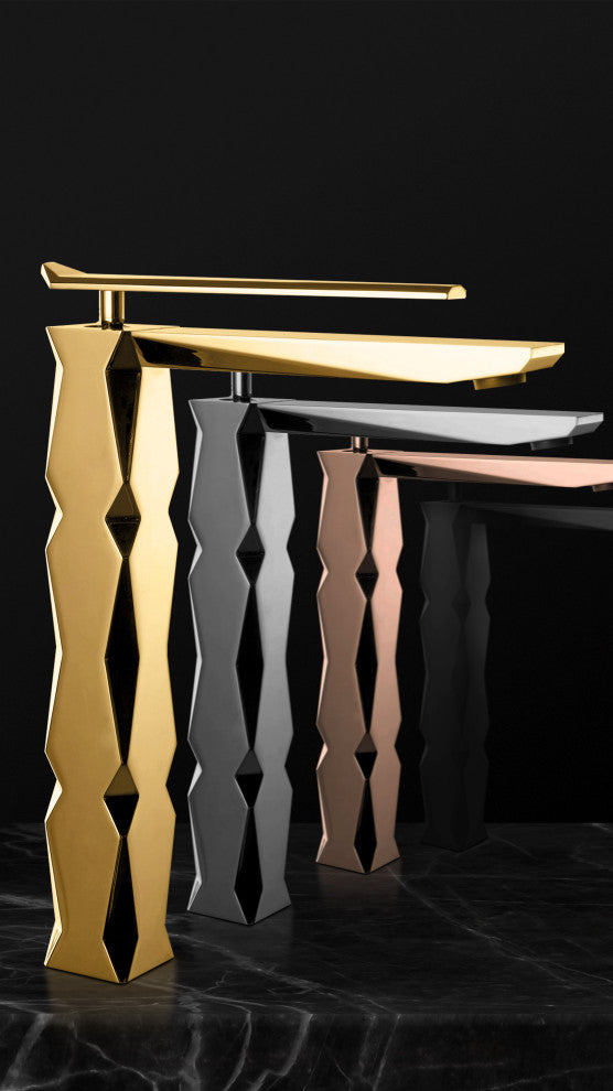 Ikon Luxury Vessel Sink Faucet, Polished Gold