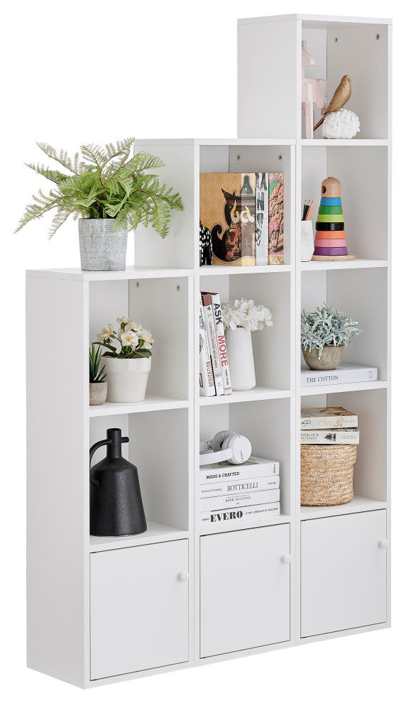 Marcel Cubes Modular Storage Organizer Cubby Cabinet Shelf, Set of 3, White