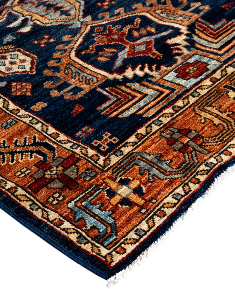 Serapi One-of-a-Kind Hand-Knotted Area Rug Blue, 2'9" x 7'10"