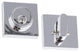 SquareModern Single Cylinder Deadbolt, Polished Chrome