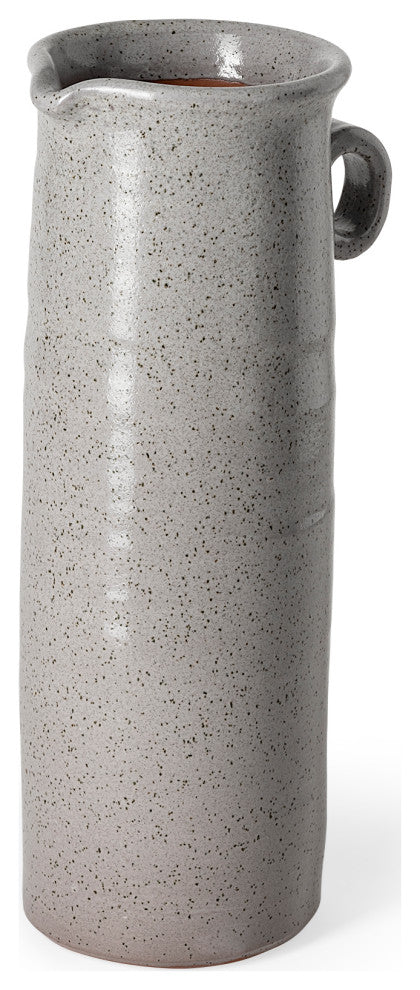 Frieda Large Freckled Gray Ceramic Jug