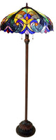 LIAISON Tiffany-style 2 Light Victorian Floor Lamp 18inches Shade