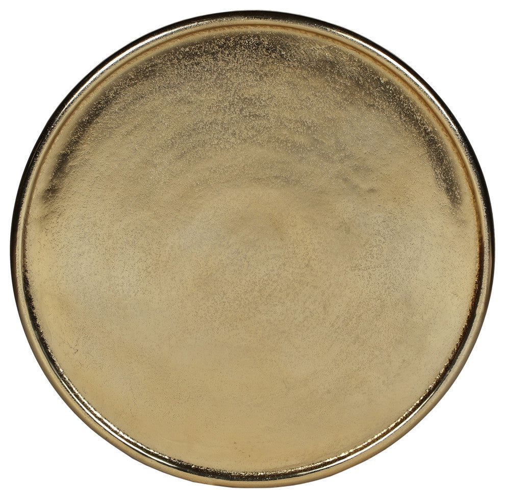 Robert Modern Glam Handcrafted Aluminum Accent Table