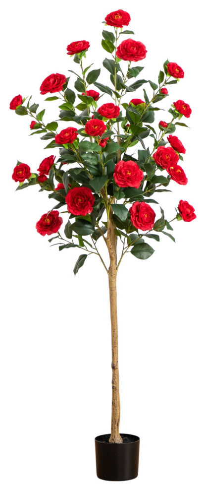 5ft. Artificial Red Camellia Rose Tree